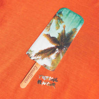 T-shirt de criança laranja-escuro 92