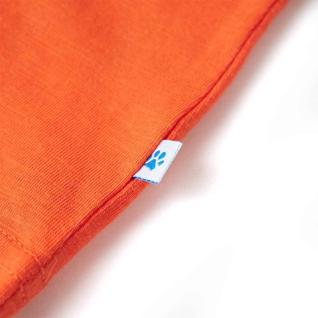 T-shirt de criança laranja-escuro 92
