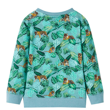 Sweatshirt para criança verde-claro mesclado 128