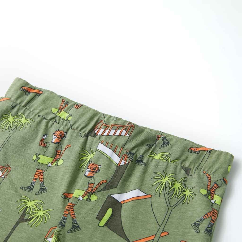 Pijama de manga curta para criança caqui-claro 92