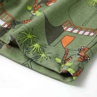 Pijama de manga curta para criança caqui-claro 92