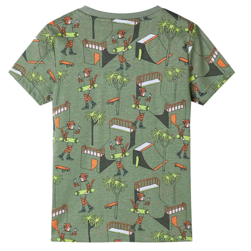 Pijama de manga curta para criança caqui-claro 92