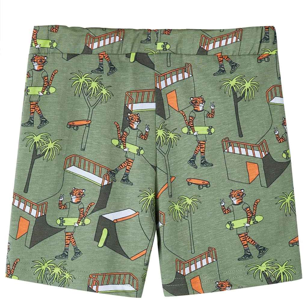 Pijama de manga curta para criança caqui-claro 92