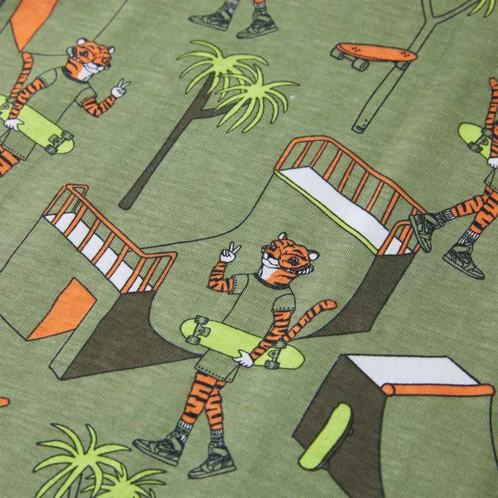 Pijama de manga curta para criança caqui-claro 92