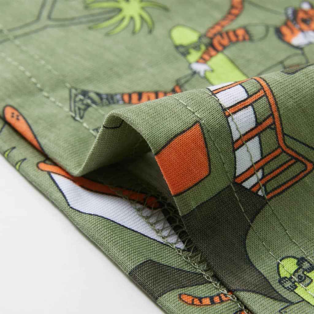 Pijama de manga curta para criança caqui-claro 92