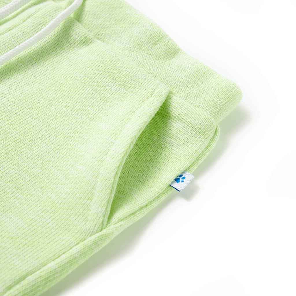 Calções de criança com cordão amarelo néon 92