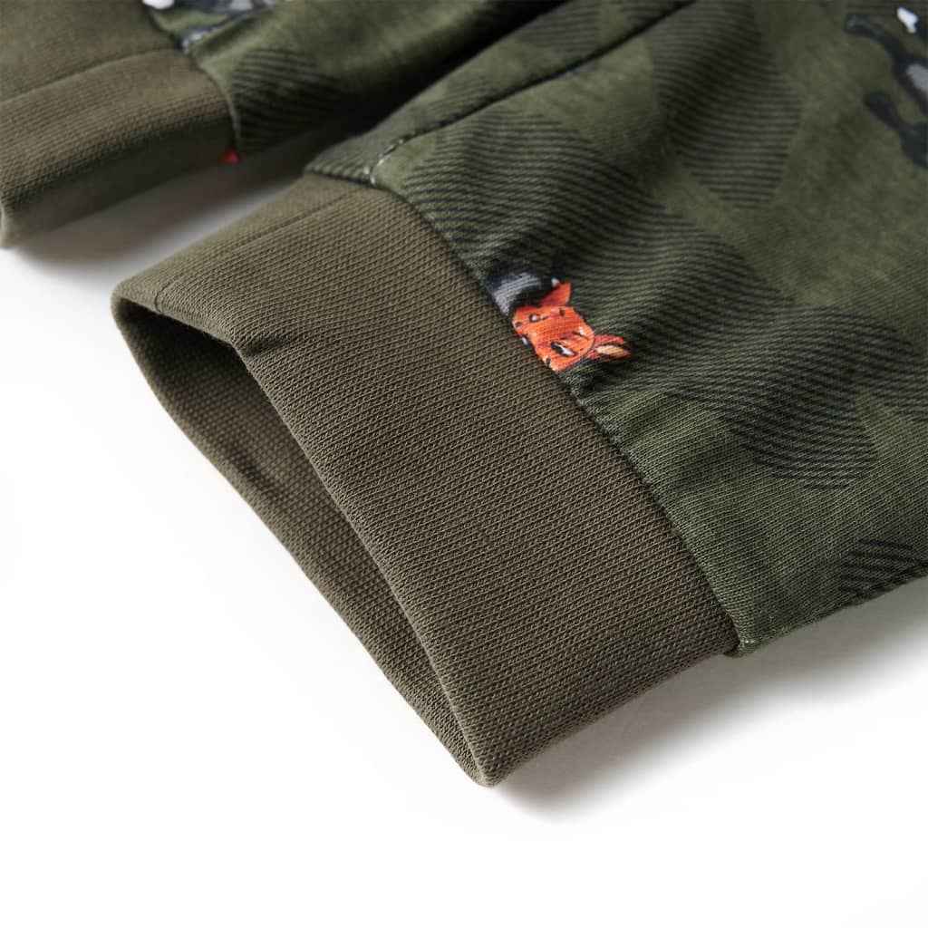 Pijama de manga comprida para criança cor caqui 92