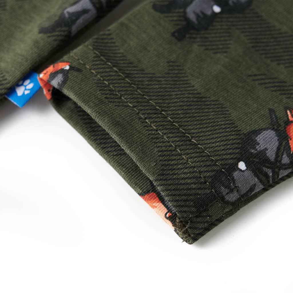 Pijama de manga comprida para criança cor caqui 92