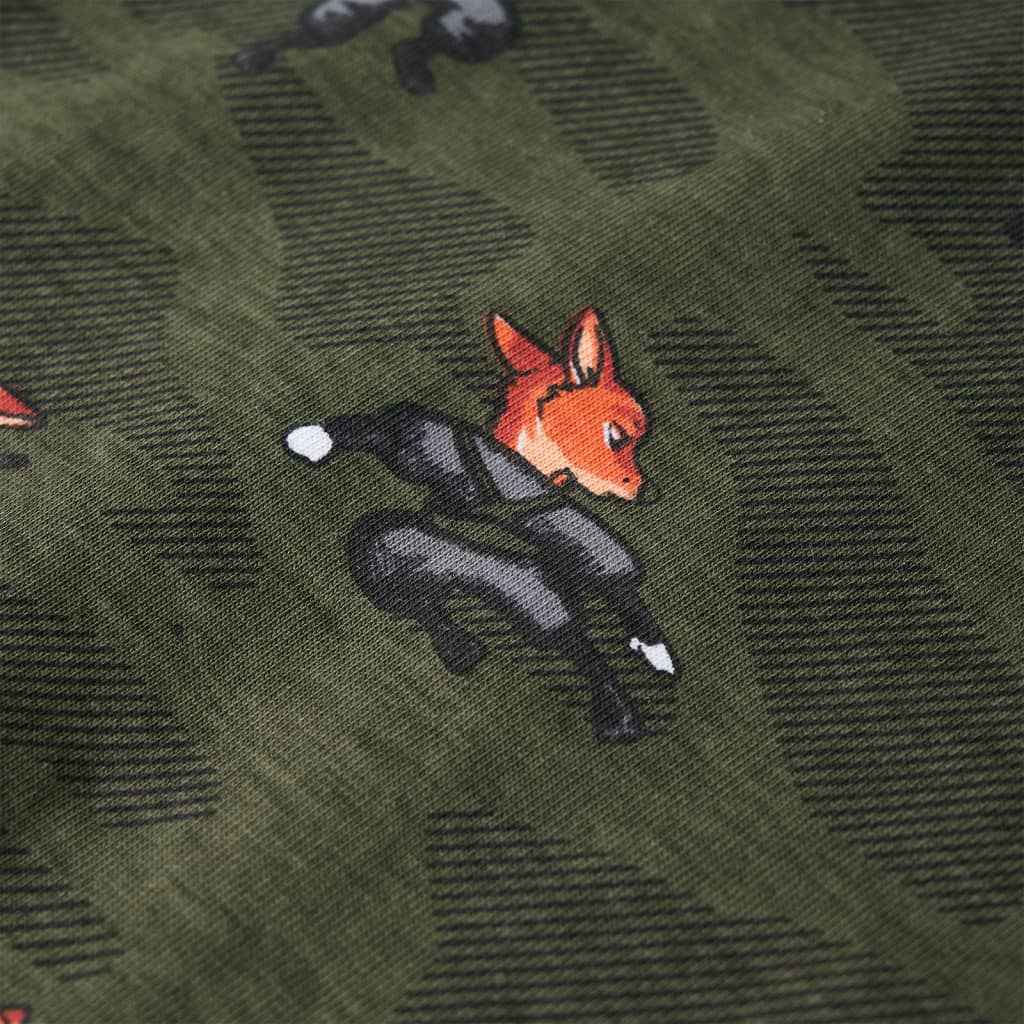 Pijama de manga comprida para criança cor caqui 92