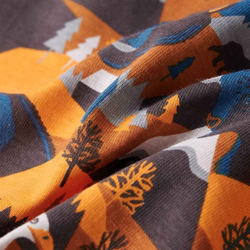 Pijama de manga comprida para criança conhaque 92