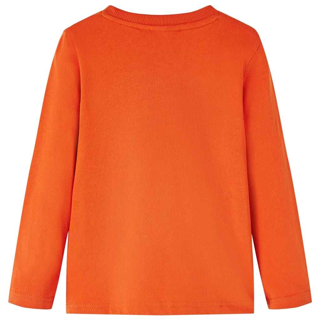 T-shirt de manga comprida para criança laranja 92