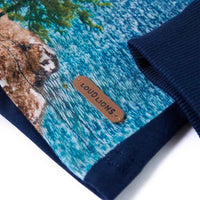 T-shirt de manga comprida para criança azul-marinho 92