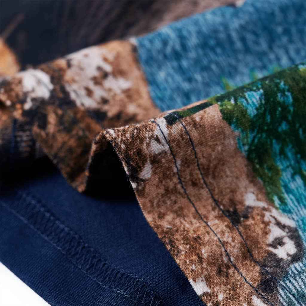 T-shirt de manga comprida para criança azul-marinho 92