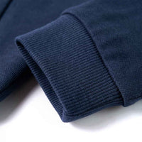 Sweatshirt para criança com capuz azul-marinho mesclado e laranja 92