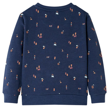 Sweatshirt para criança azul-marinho mesclado 140