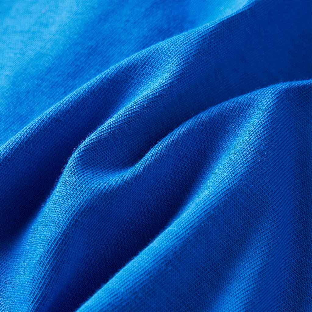 T-shirt de manga comprida para criança azul-cobalto 92