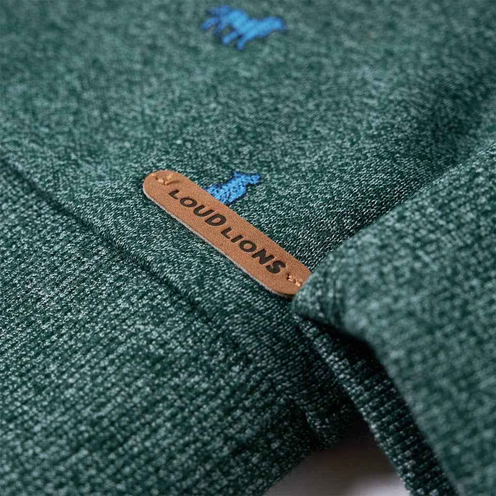 Sweatshirt para criança verde-escuro mesclado 92