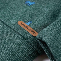 Sweatshirt para criança verde-escuro mesclado 92