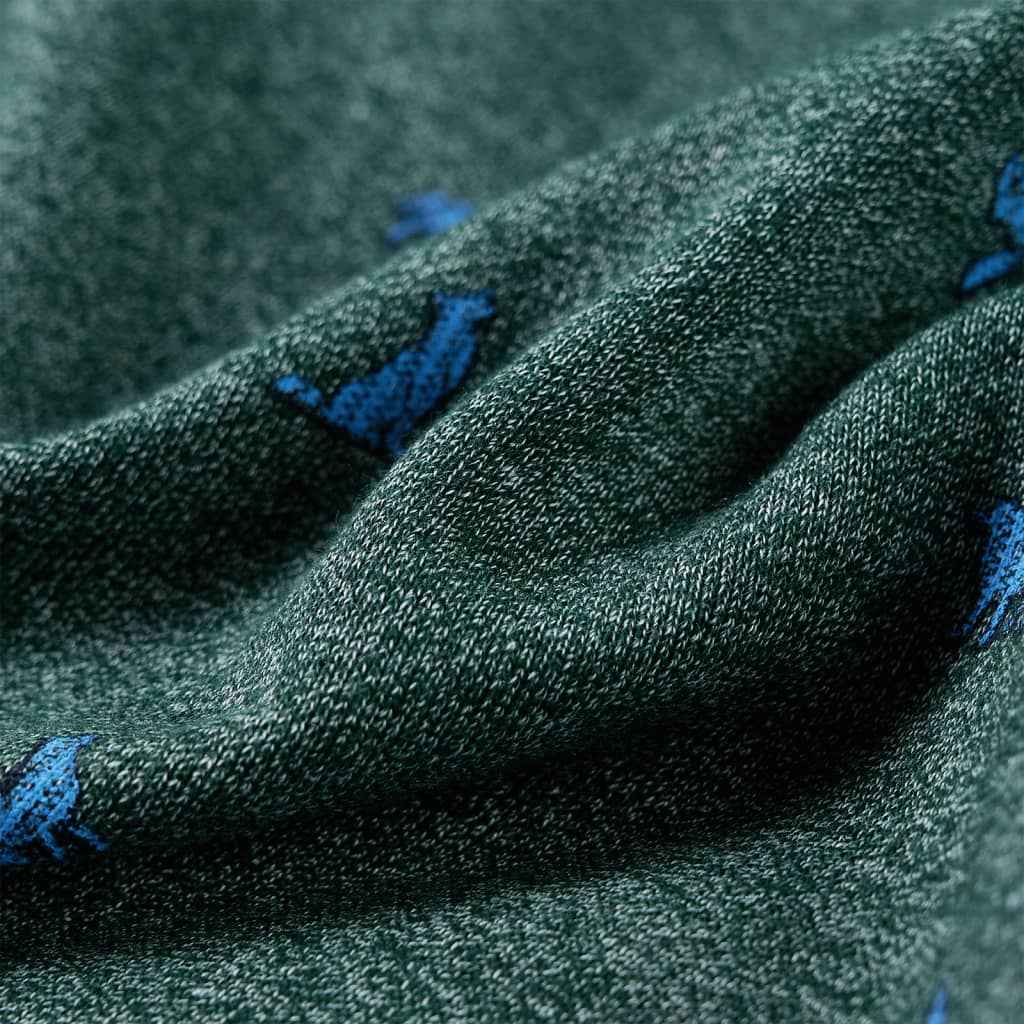 Sweatshirt para criança verde-escuro mesclado 92