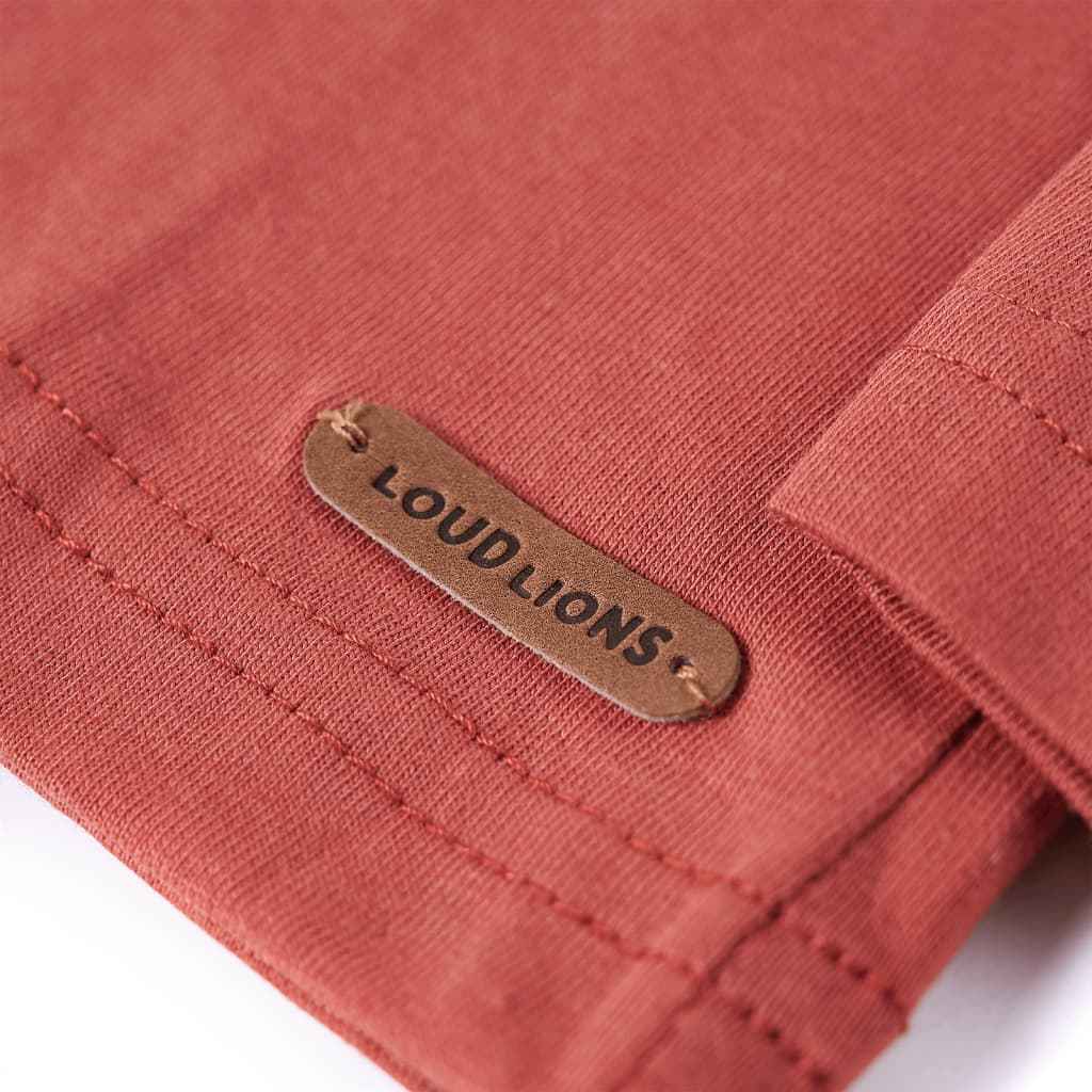 T-shirt de manga comprida para criança cor henna 92