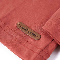 T-shirt de manga comprida para criança cor henna 92