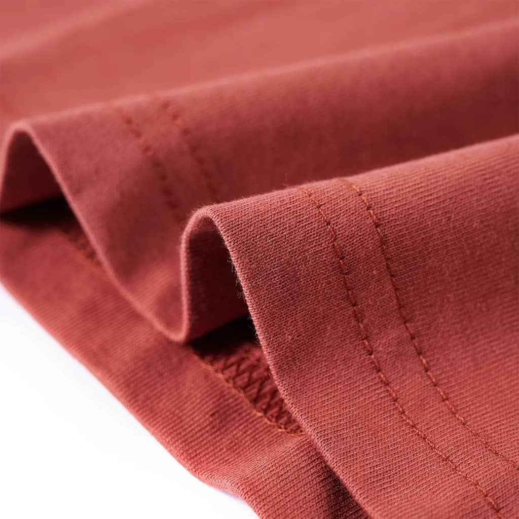 T-shirt de manga comprida para criança cor henna 92