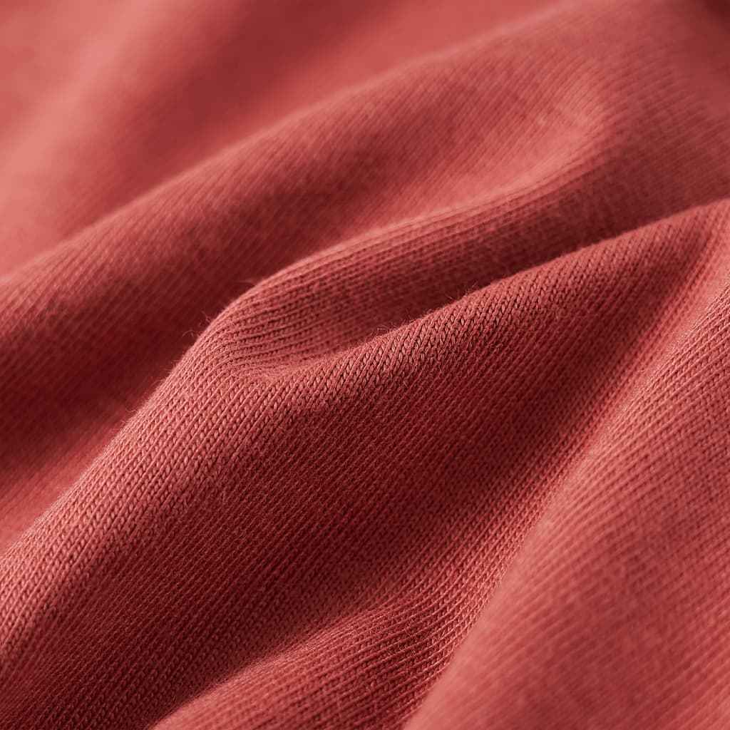 T-shirt de manga comprida para criança cor henna 92