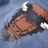 Sweatshirt para criança com capuz azul mesclado 92