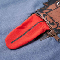 Sweatshirt para criança com capuz azul mesclado 92