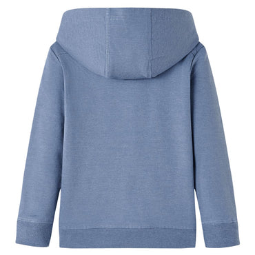 Sweatshirt para criança com capuz azul mesclado 140