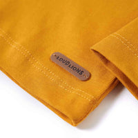 T-shirt de manga comprida para criança cor ocre 92