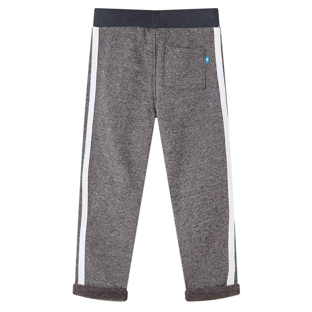 Calças de fato de treino para criança cinzento-escuro mesclado 92