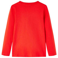 T-shirt de manga comprida para criança vermelho 92