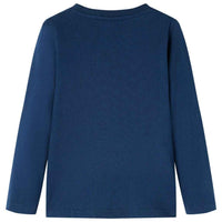 T-shirt de manga comprida para criança azul-marinho 92