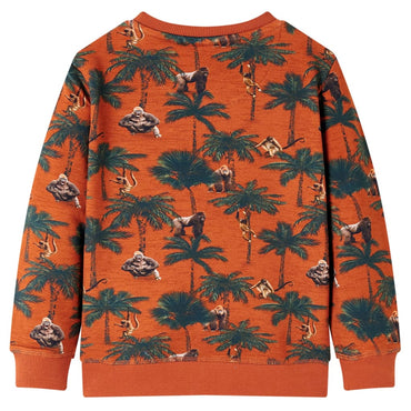 Sweatshirt para criança cor ferrugem-claro 140