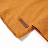 T-shirt de manga comprida para criança ocre-escuro 92