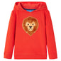 Sweatshirt para criança com capuz vermelho 128