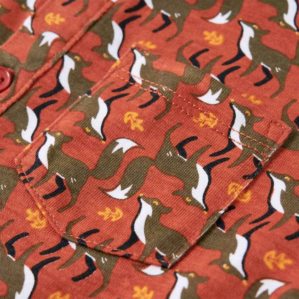 Camisa para criança cor ferrugem-claro 92