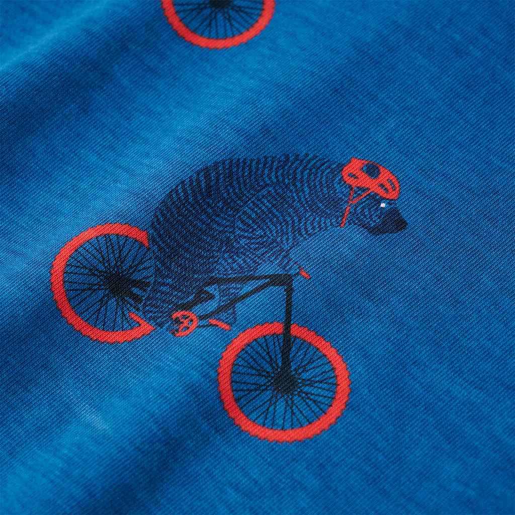 Pijama de manga comprida para criança azul-petróleo 92