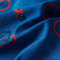 Pijama de manga comprida para criança azul-petróleo 92