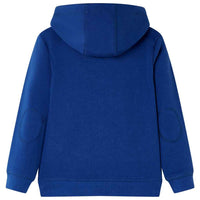Sweatshirt para criança com capuz azul-escuro 92