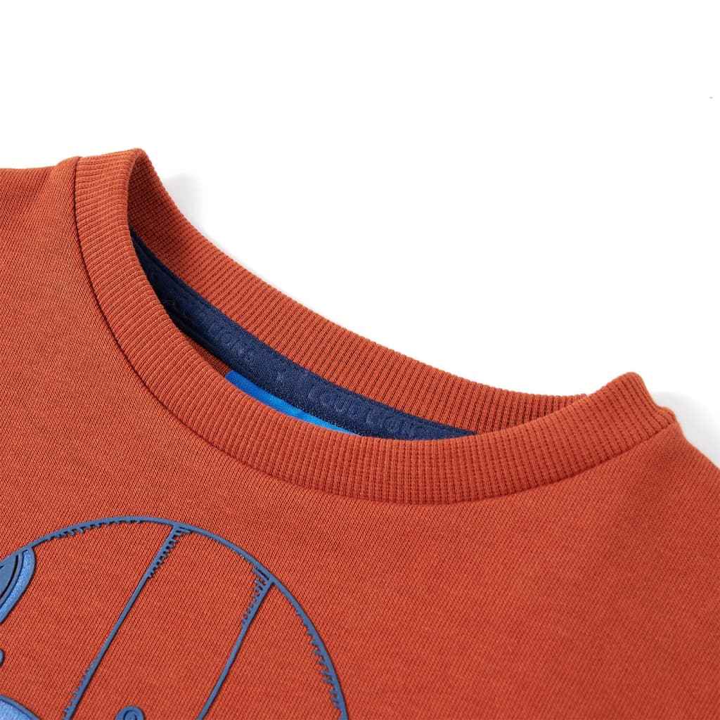 Sweatshirt para criança cor ferrugem-claro 92