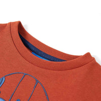 Sweatshirt para criança cor ferrugem-claro 92