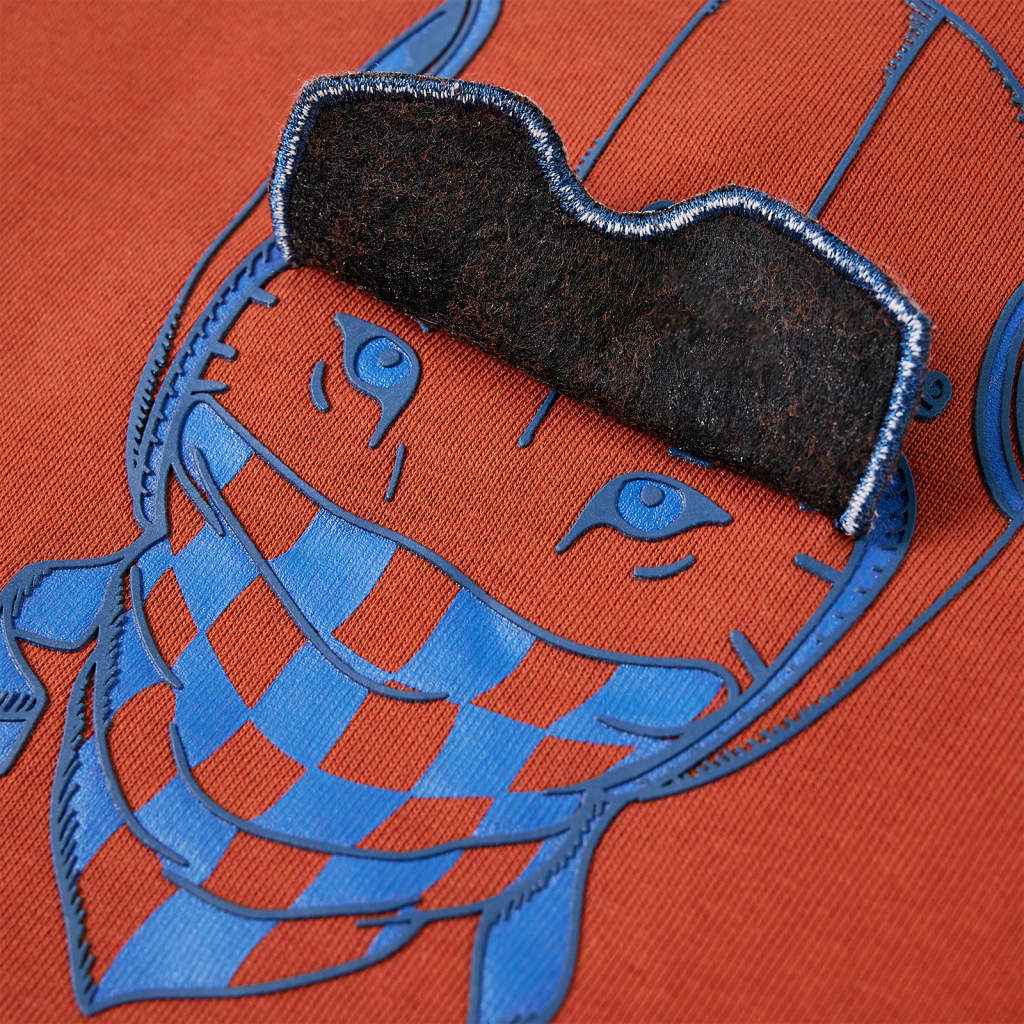 Sweatshirt para criança cor ferrugem-claro 92