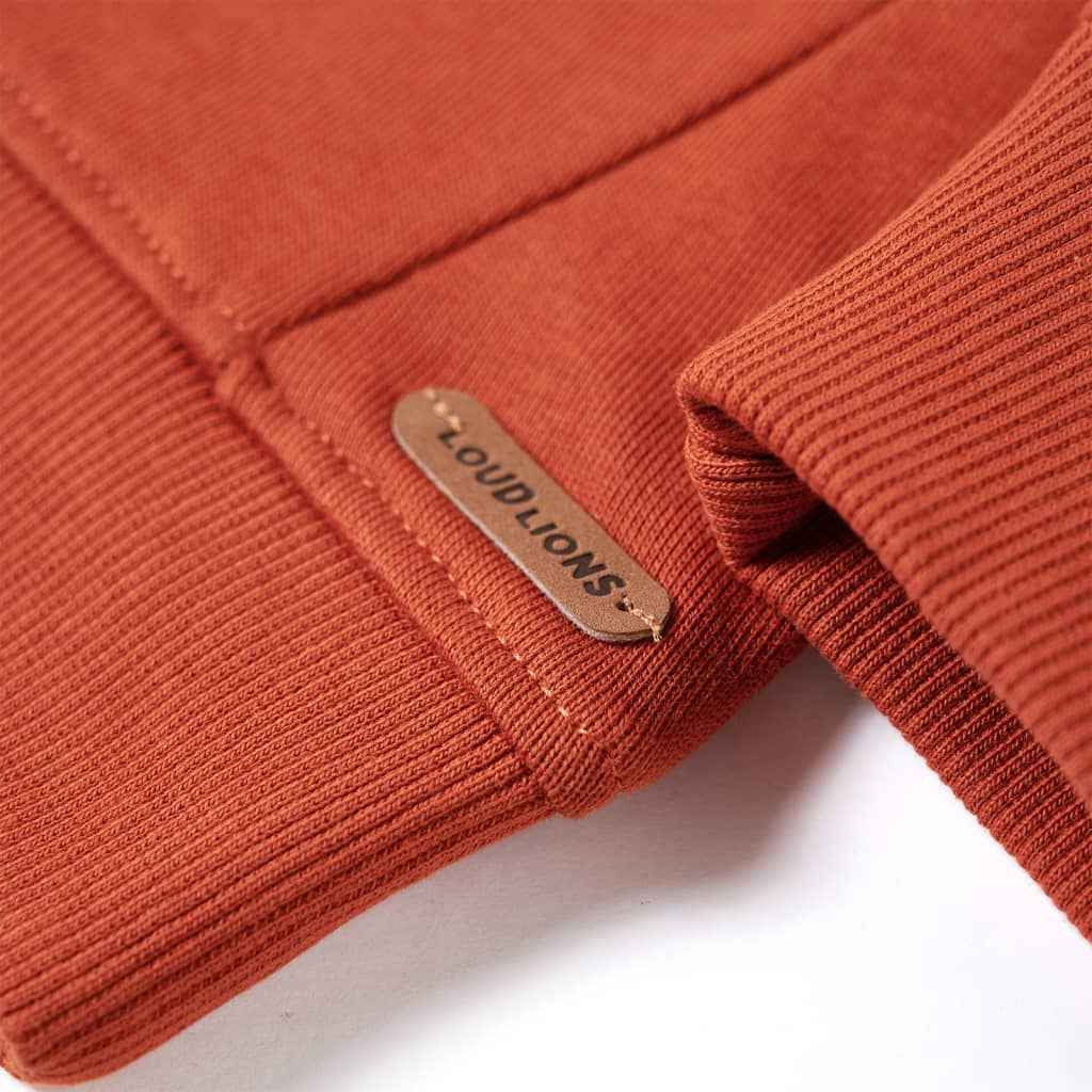 Sweatshirt para criança cor ferrugem-claro 92