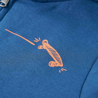 Sweatshirt com capuz para criança azul 92