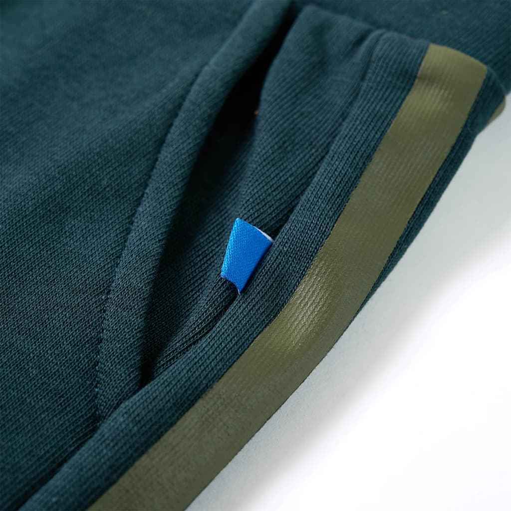 Calças de fato de treino com cordão para criança verde-musgo 92