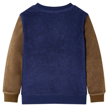 Sweatshirt para criança azul-marinho escuro 128
