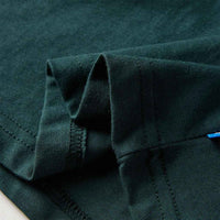 T-shirt de manga comprida para criança verde-escuro 92