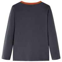 T-shirt de manga comprida para criança antracite 92